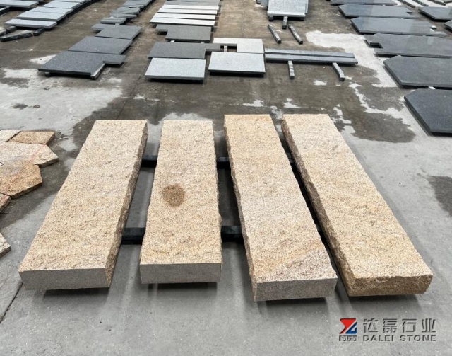 Yellow Granite G682 Natural Split Paving Stone Kerbstone