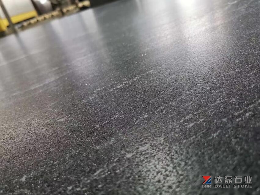 Via Lactea Black Granite Flamed Slabs Flamed Tiles