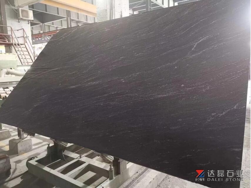 Via Lactea Black Granite Flamed Slabs Flamed Tiles