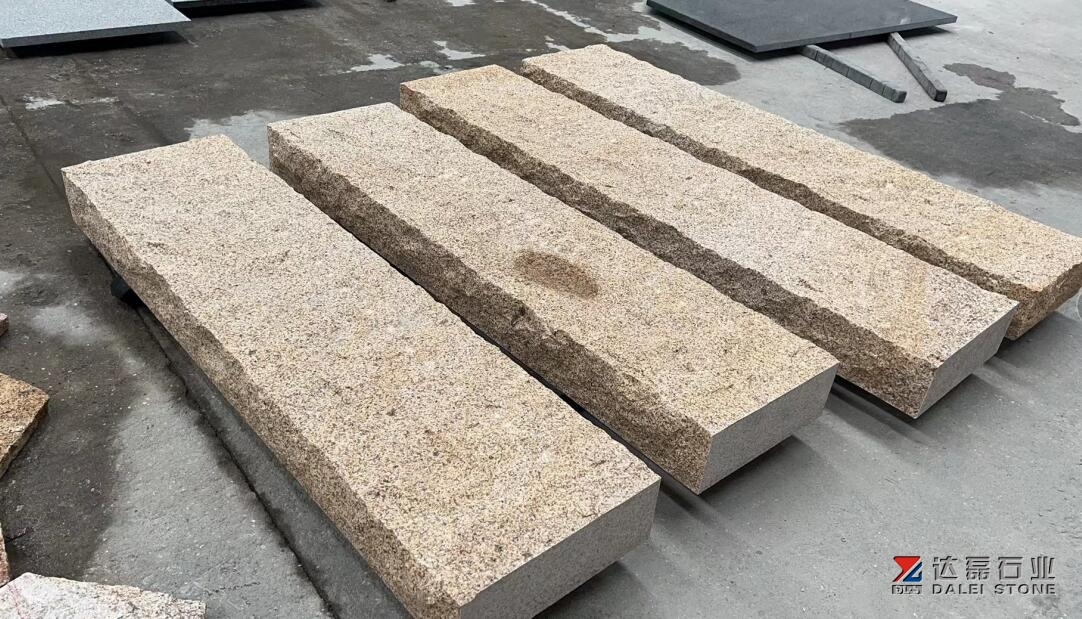 Yellow Granite G682 Natural Split Paving Stone Kerbstone