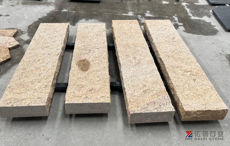 Yellow Granite G682 Natural Split Paving Stone Kerbstone