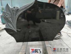 Black Headstone Carving Monuments Sale