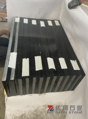 Black Basalt Stairs Steps With Chamfer Factory Cutting