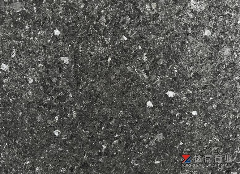 Angola Black Granite Slabs Saw Cutting + Water Jet From Factory