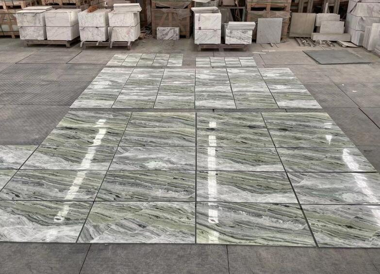 Green Jade Marble Tiles 1cm Marble Tiles Polished Green