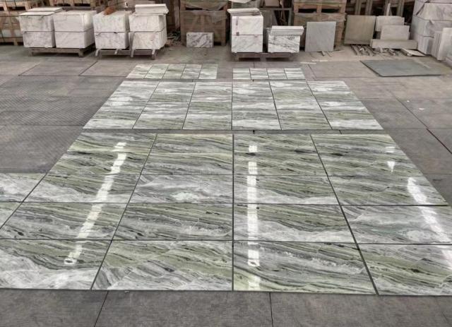 Green Jade Marble Tiles 1cm Marble Tiles Polished Green