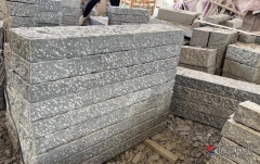 G654 Dark Grey Granite Pineapple Picked Surface Kerbstone