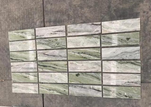 Green Jade Marble Tiles 1cm Marble Tiles Polished Green