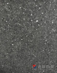 Angola Black Granite Slabs Saw Cutting + Water Jet From Factory