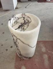 Calacatta White Marble Wash Basin Height Design