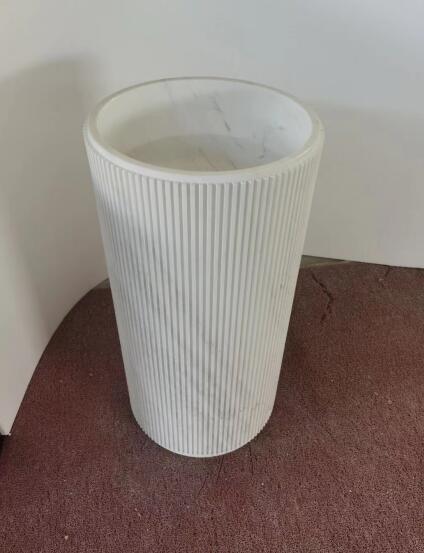 Carrara White Marble High Stand Wash Basins Sink