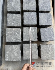 Vietnam Black Basalt Cube Stone Flamed Surface Other Sides Saw Cutting