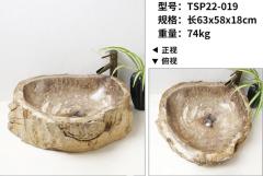 Factory Cut The Petrified Wooden Basins Wholesale Prices