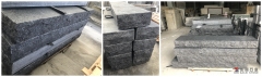 Angola Black Flamed Pavers Copping Tiles Steps Rockface