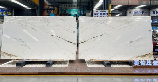 China Calacatta White Big Slabs Marble Projects