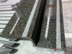 Verde Ubatuba Granite Steps Risers Polished Chamfer One Long