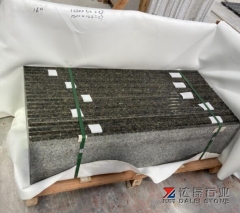 Verde Ubatuba Granite Steps Risers Polished Chamfer One Long