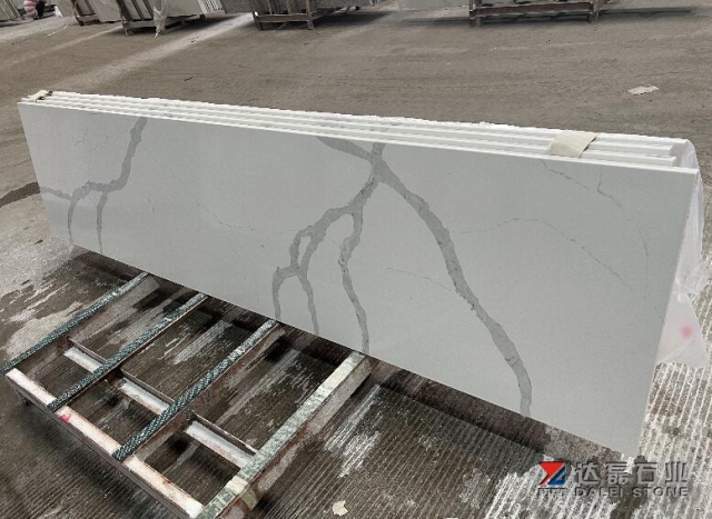 Calacatta White Quartz White Big Slabs Kitchen Design