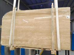 Turkey Beige Yellow Travertine Marble Big Slabs Polished