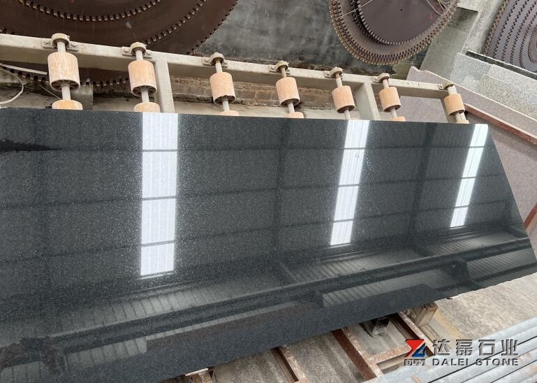 Pure Black Granite Slabs Polished From South African