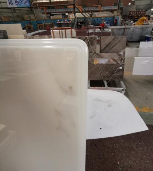 White Marble China Local Calacatta Marble Island Tops French Edge