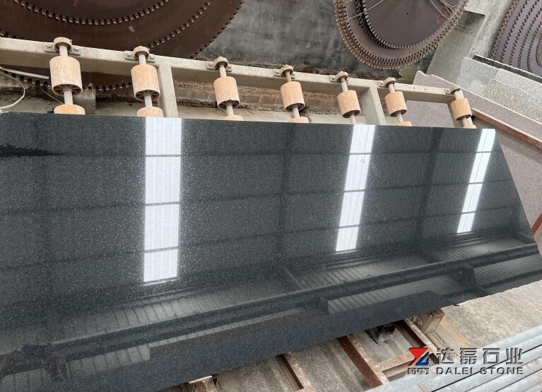 Pure Black Granite Slabs Polished From South African