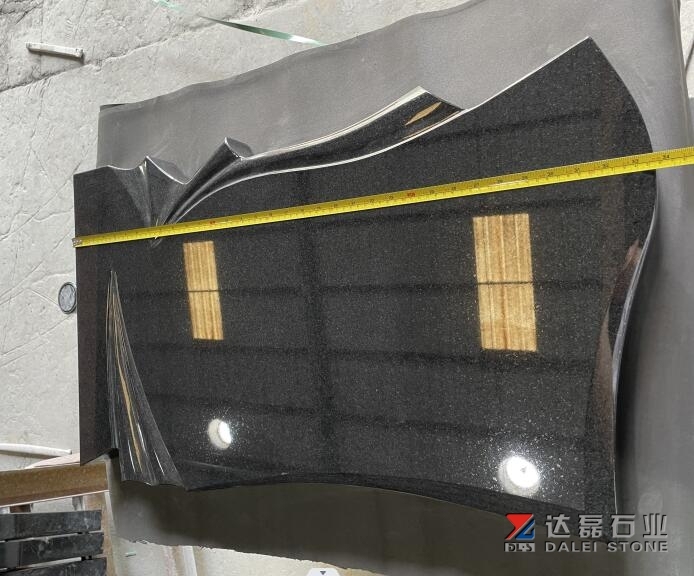 New Shanxi Black Absolutetly Black Headstone Visable Polished