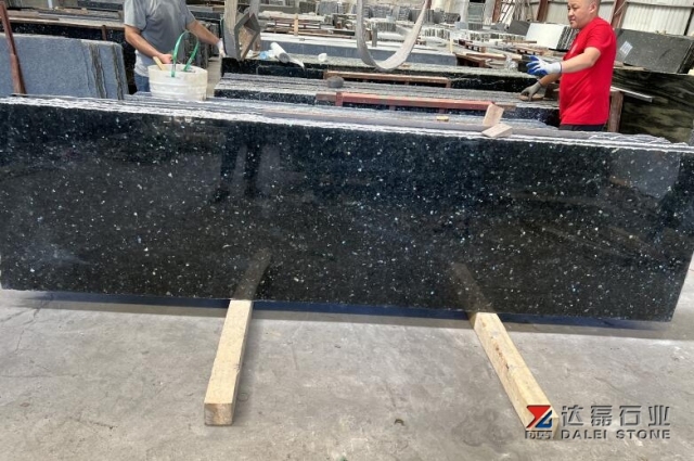 Emerald Pearl Granite Slabs Polished For Countertops