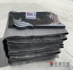 New Shanxi Black Absolutetly Black Headstone Visable Polished