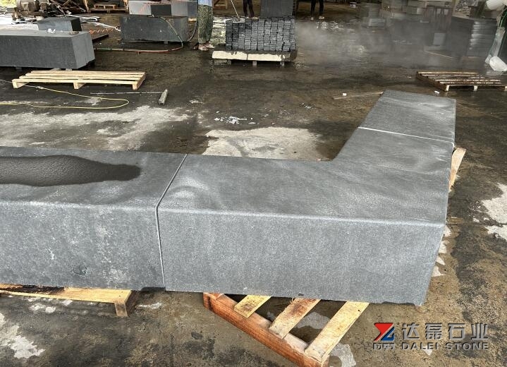 Black Basalt Paving Stone All Sides Flamed Brush