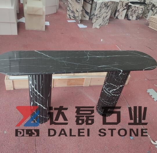 Nero Marquina Bar Table Honed Finish Way