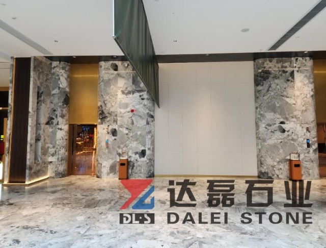 Panda Grey Marble Slabs And Tiles Polished For Building Project