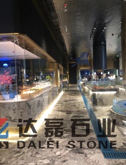Panda Grey Marble Slabs And Tiles Polished For Building Project