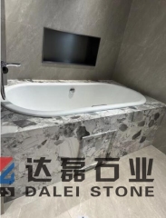Panda Grey Marble Slabs And Tiles Polished For Steps Project