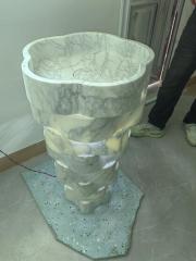 Carrara White Marble Basins Wholesale Flower Design