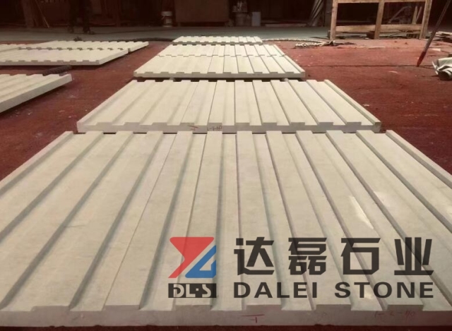 Beige Limestone Wall Clading Project Hotel