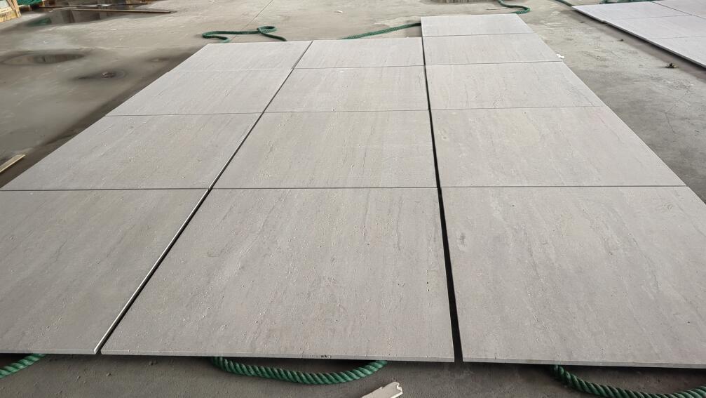 Gower Grey Travertine Polished Honed Custom Cutting