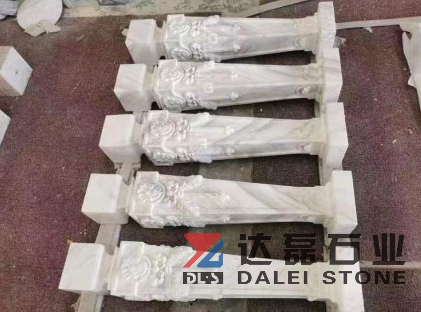 Volakas White Marble Baluster CNC Custom Cutting Design