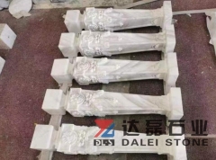 Volakas White Marble Baluster CNC Custom Cutting Design