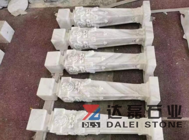 Volakas White Marble Baluster CNC Custom Cutting Design