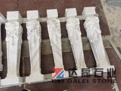 Volakas White Marble Baluster CNC Custom Cutting Design