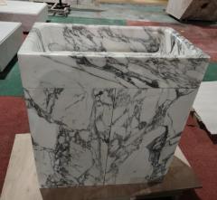 White Arabescato Marble Sinkcs Marble Stand