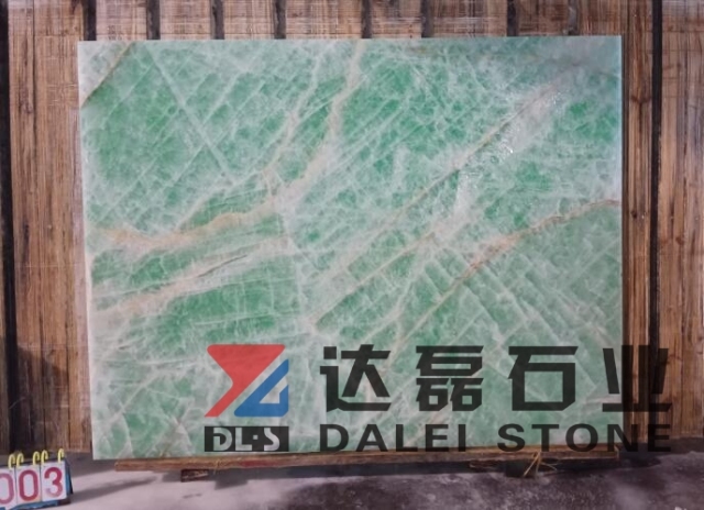 Green Color Onyx Big Slabs Most Competitive Price In Marketing