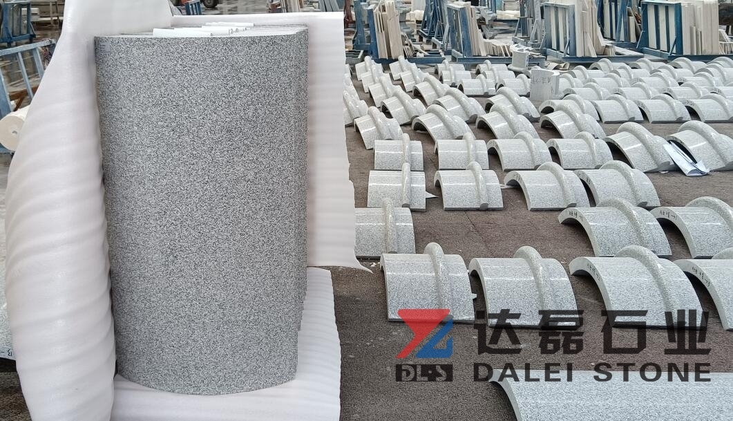 Dalei Manufacture Granite Columns With G603 Granite Polished