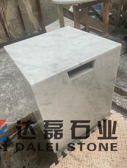 Stone Outdoor Backyard Morden Fireplaces Carrara White Marble