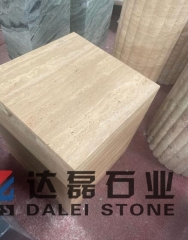 Stone Outdoor Backyard Morden Fireplaces Beige Travertine