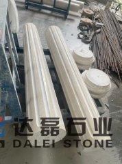 Euro Beige Limestone Columns Full Round Column Base