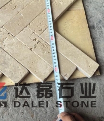 Kitchen wall Tiles Beige Travertine Cross Cutting Tumble Finish