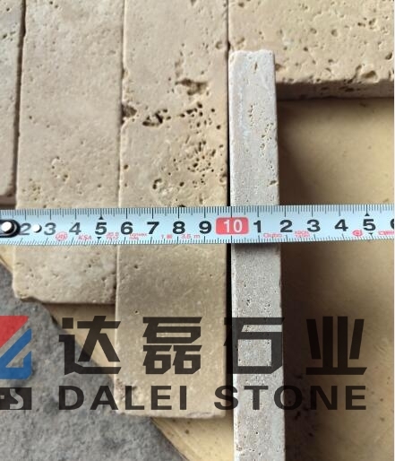 Kitchen wall Tiles Beige Travertine Cross Cutting Tumble Finish