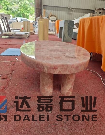 Pink Onyx Coffee Table Stone Funiture Fashion Stone